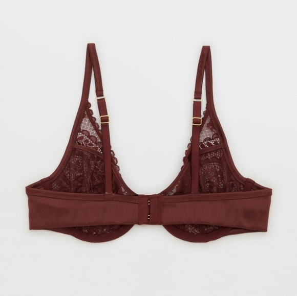 ⚘️AERIE REAL POWER PAISLEY LACE UNLINED BRA SIZE 40DD - Picture 4 of 8